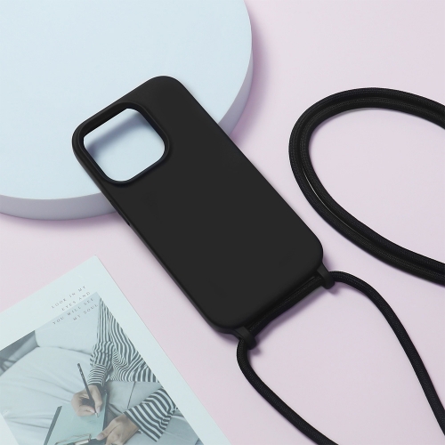 Силиконов калъф Strap Silicone за iPhone 14 Pro, Черен