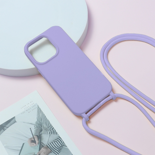 Силиконов калъф Strap Silicone за iPhone 14 Pro, Лилав