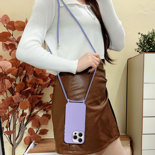 Силиконов калъф Strap Silicone за iPhone 14 Pro, Лилав