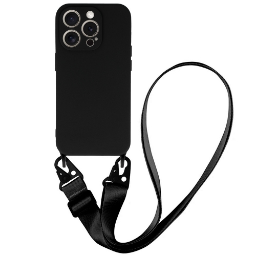 Силиконов калъф Strap D2 Silicone за iPhone 14 Pro, Черен