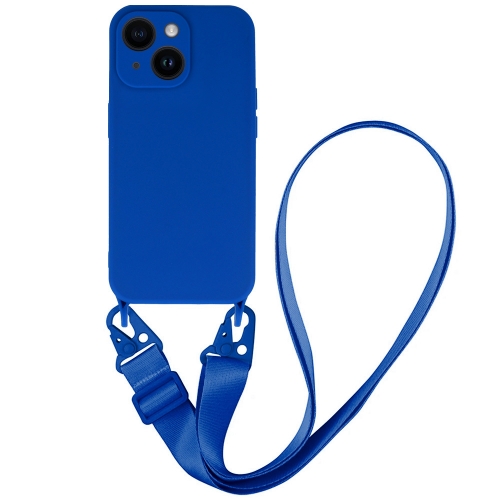 Силиконов калъф Strap D2 Silicone за iPhone 14, Син