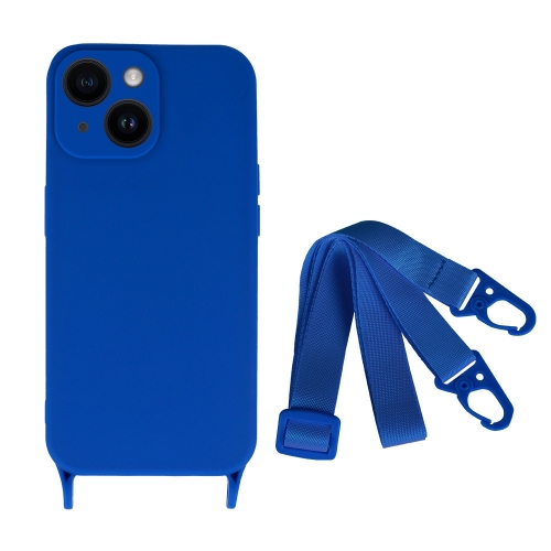 Силиконов калъф Strap D2 Silicone за iPhone 14, Син