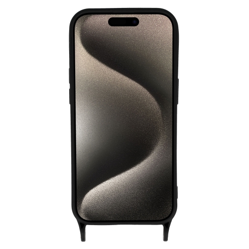Силиконов калъф Strap D2 Silicone за iPhone 15 Pro Max, Черен