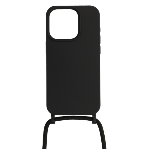 Силиконов калъф Strap Silicone за iPhone 15 Pro, Черен