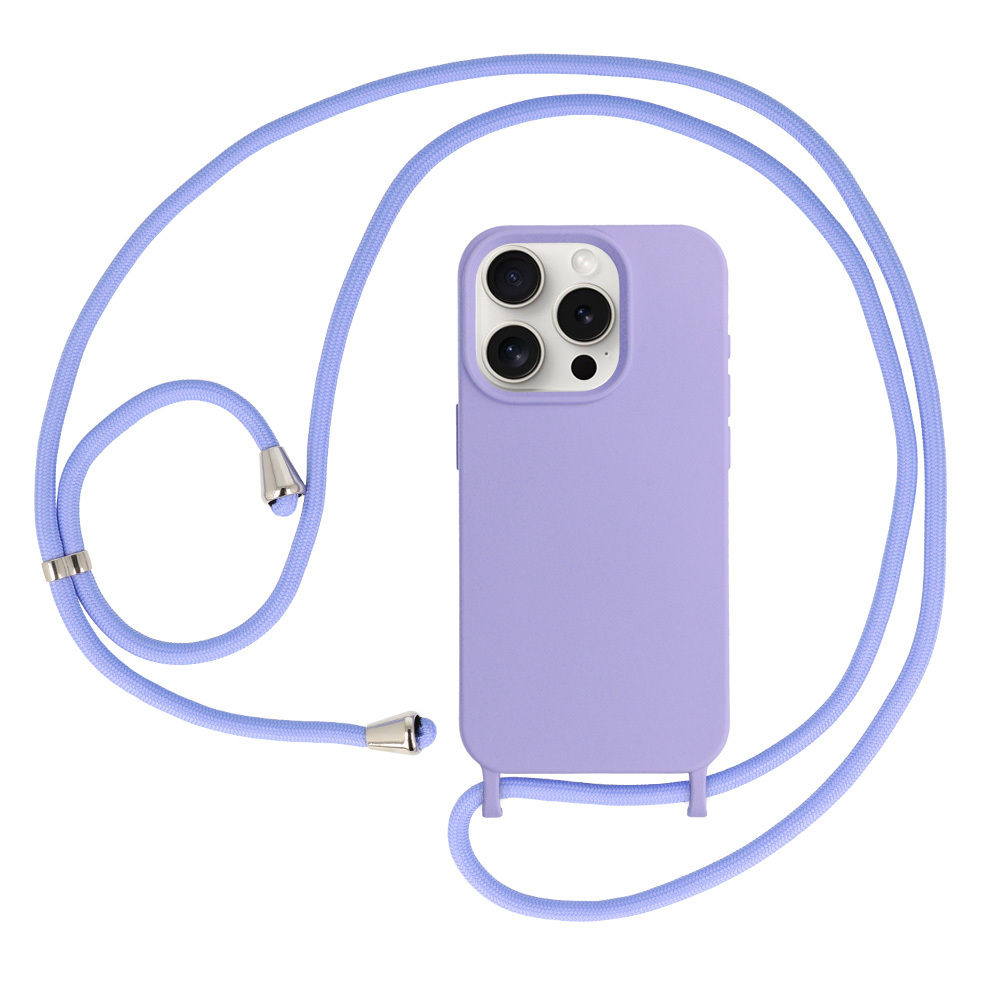 Силиконов калъф Strap Silicone за iPhone 15 Pro, Лилав