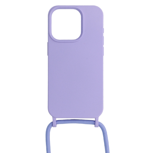 Силиконов калъф Strap Silicone за iPhone 15 Pro, Лилав