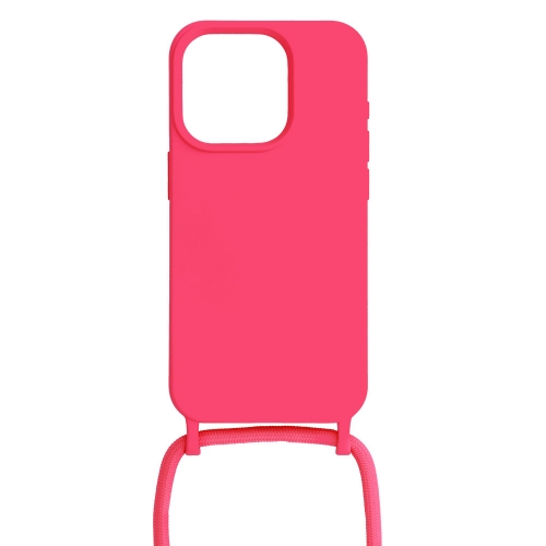 Силиконов калъф Strap Silicone за iPhone 15 Pro, Розов