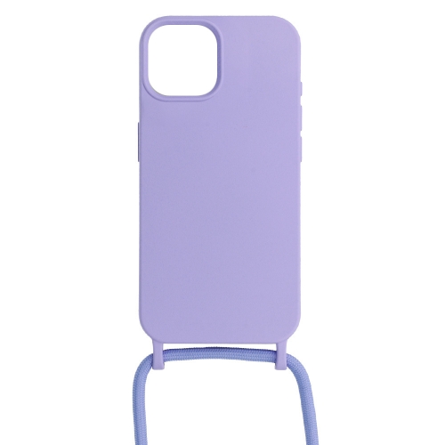 Силиконов калъф Strap Silicone за iPhone 15, Лилав