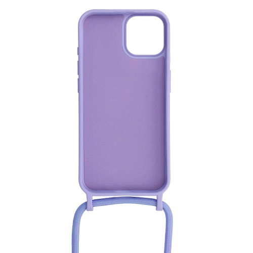 Силиконов калъф Strap Silicone за iPhone 15, Лилав