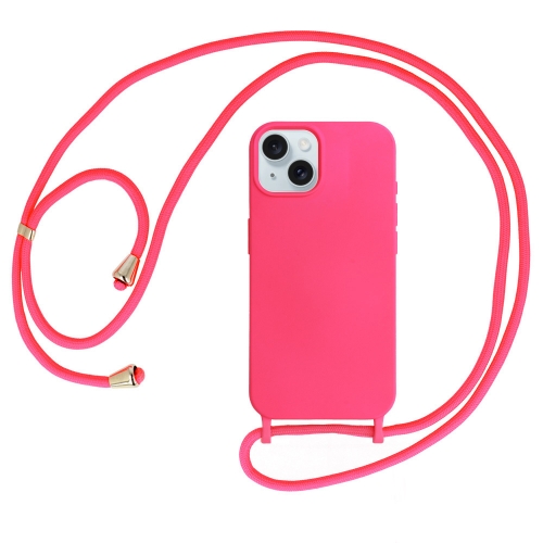 Силиконов калъф Strap Silicone за iPhone 15, Розов
