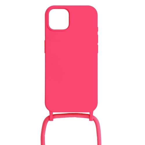 Силиконов калъф Strap Silicone за iPhone 15, Розов