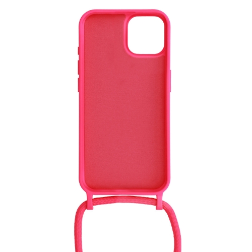 Силиконов калъф Strap Silicone за iPhone 15, Розов