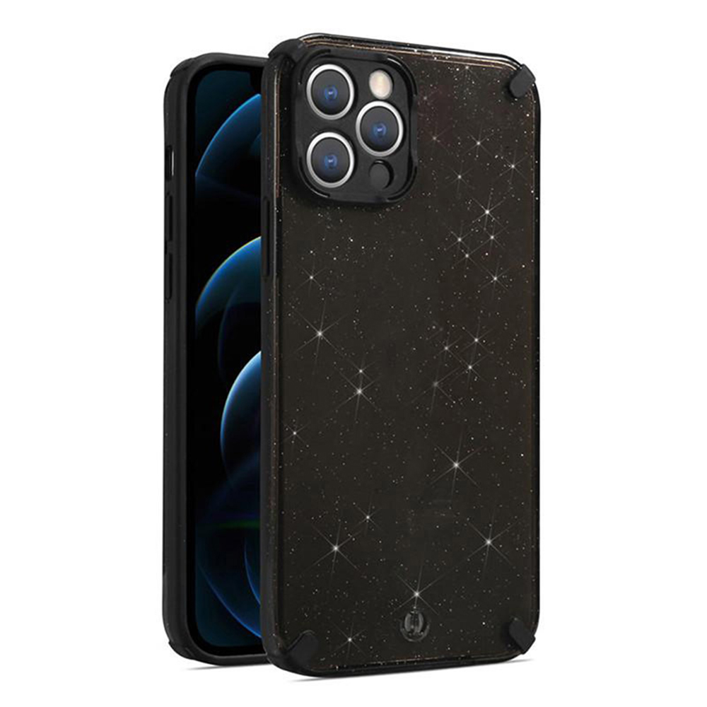 Удароустойчив калъф Armor Glitter за iPhone 11 Pro, Черен