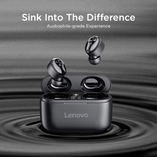 Слушалки Lenovo HT18 TWS Wireless, PTM7C02358, Черен