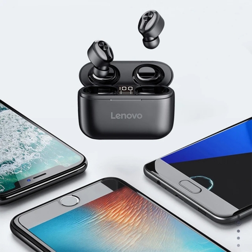 Слушалки Lenovo HT18 TWS Wireless, PTM7C02358, Черен
