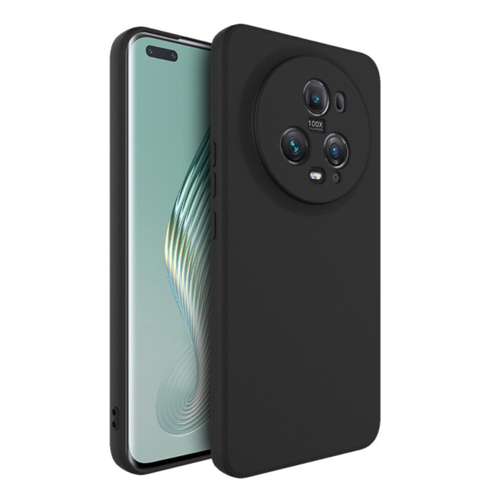 Силиконов калъф Matte за Huawei Honor Magic 5 Pro, Черен