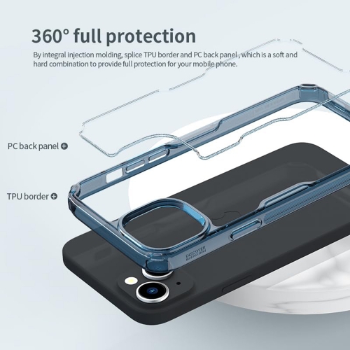 Удароустойчив калъф Nillkin Nature TPU Pro за Iphone 15, Син