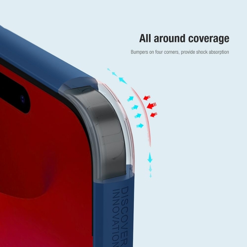 Удароустойчив калъф Nillkin Super Pro Frosted за Iphone 15 Pro Max, Син