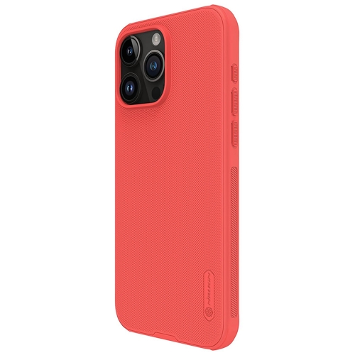 Удароустойчив калъф Nillkin Super Pro Frosted за Iphone 15 Pro Max, Червен