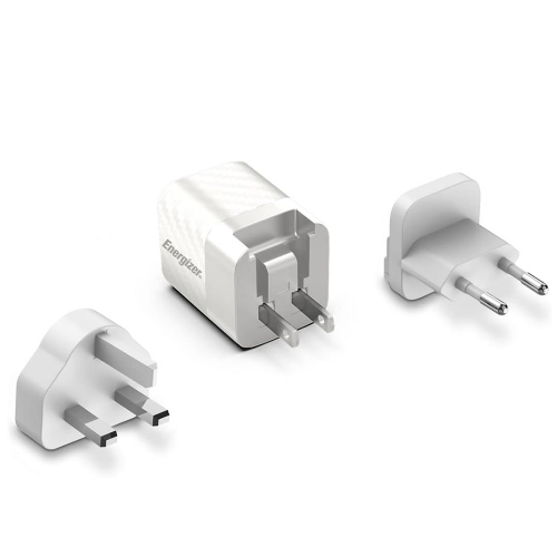 Зарядно устройство Energizer A20MU, USB-C, EU, UK, US, 20W, Бял