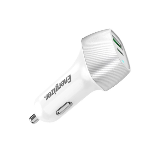 Зарядно за кола Energizer D38BG, USB, USB-C, 38W, QC3.0, Сребрист