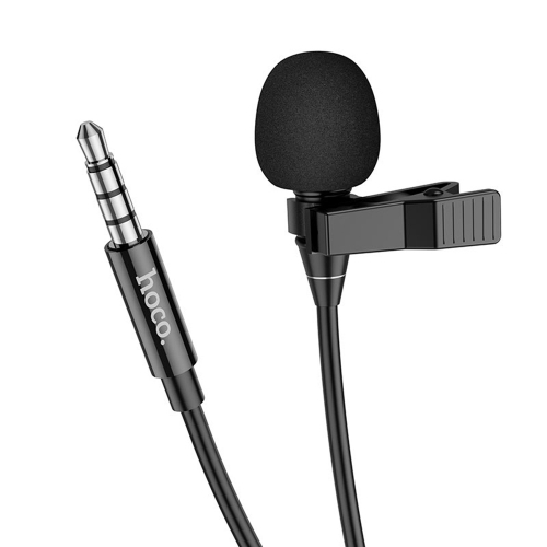 Микрофон с щипка  HOCO L14 3.5 mm jack - Black