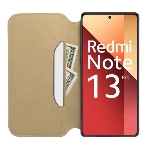 Калъф тефтер Dual Pocket за Xiaomi Redmi Note 13 Pro 4G, Златист