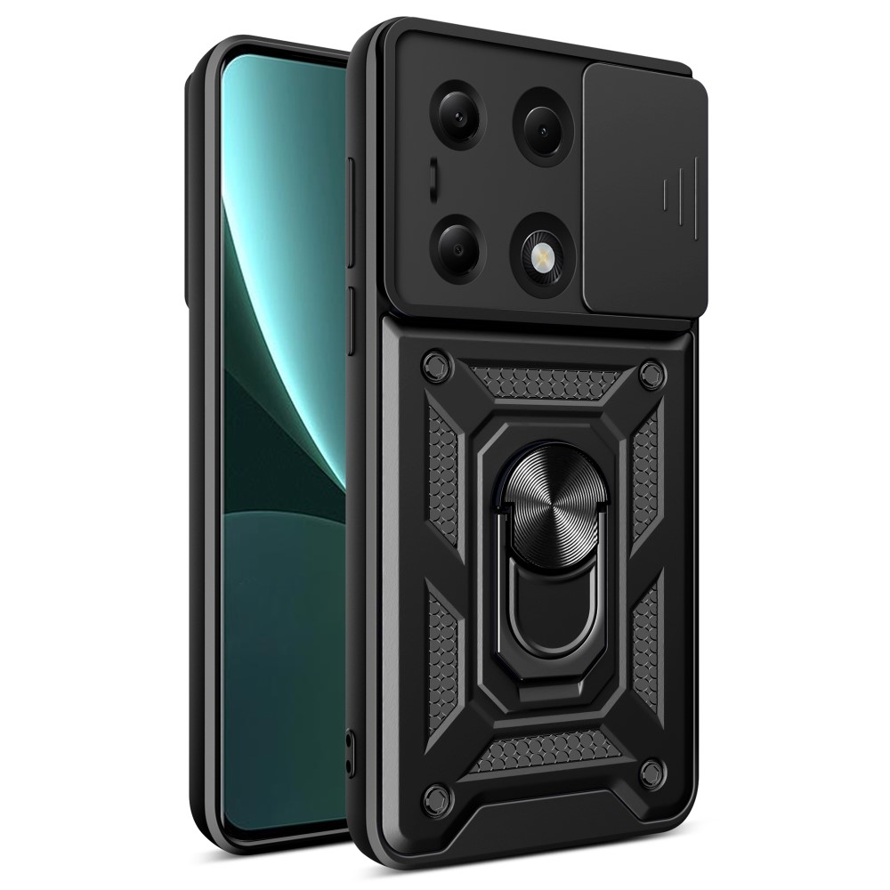Удароустойчив калъф Slide Camera за Xiaomi Redmi Note 13 Pro 4G, Черен