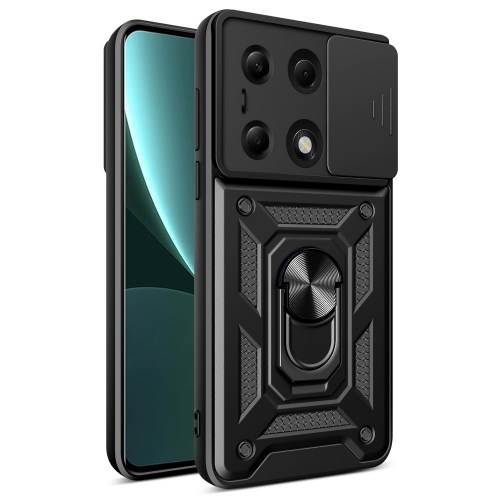 Удароустойчив калъф Slide Camera за Xiaomi Redmi Note 13 Pro 4G, Черен