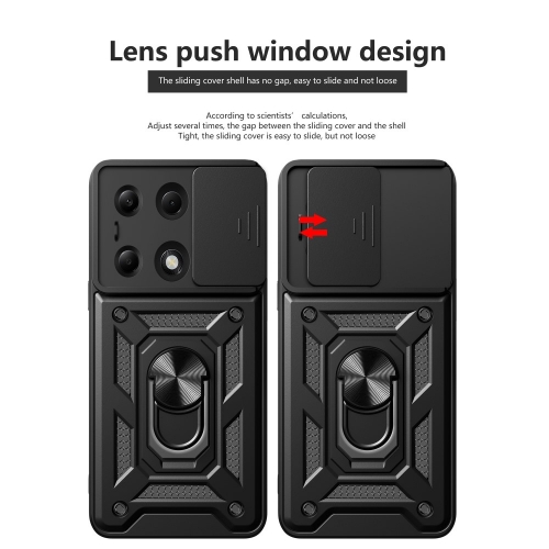 Удароустойчив калъф Slide Camera за Xiaomi Redmi Note 13 Pro 4G, Черен