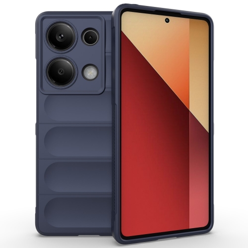 Силиконов калъф Wear-resistant за Xiaomi Redmi Note 13 Pro 4G, Тъмно син