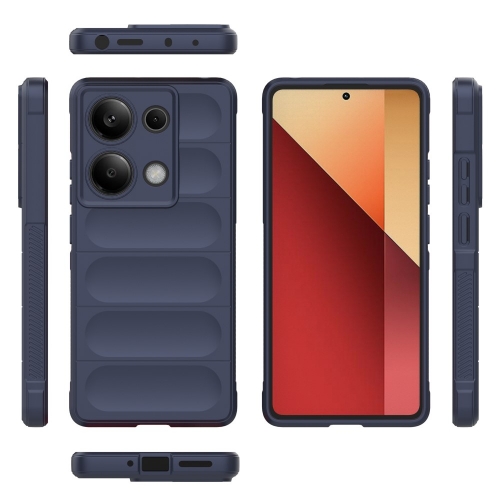 Силиконов калъф Wear-resistant за Xiaomi Redmi Note 13 Pro 4G, Тъмно син