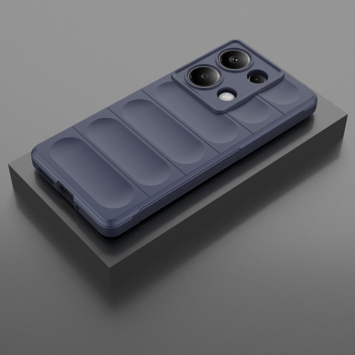 Силиконов калъф Wear-resistant за Xiaomi Redmi Note 13 Pro 4G, Тъмно син