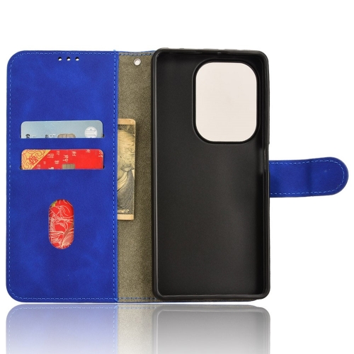 Калъф тефтер Leather Skin-touch за Xiaomi Redmi Note 13 Pro 4G, Син