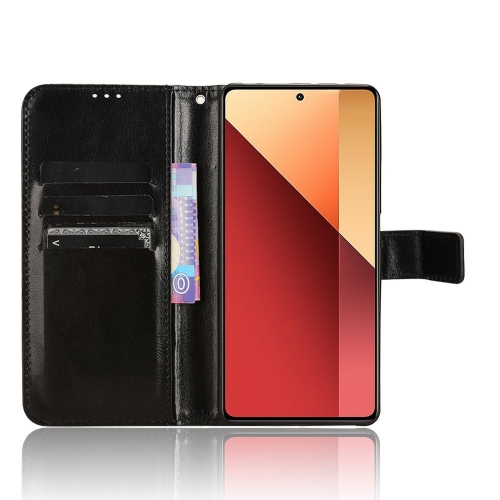 Калъф Тефтер Crazy Horse за Xiaomi Redmi Note 13 Pro 4G, Черен