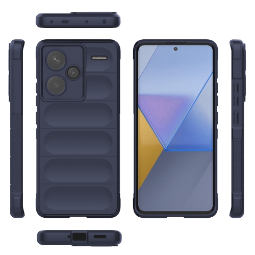 Силиконов калъф Wear-resistant за Xiaomi Redmi Note 13 Pro+ 5G, Тъмно син