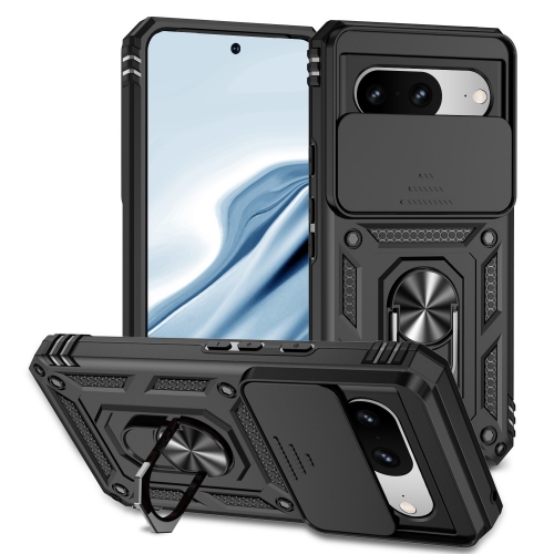 Удароустойчив калъф Slide Camera за Google Pixel 8, Черен