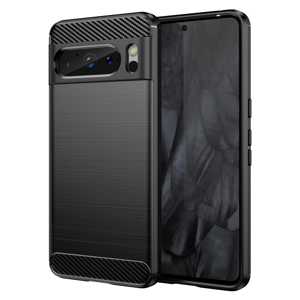 Силиконов Калъф Carbon за Google Pixel 8 Pro, Черен
