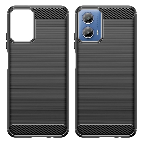 Силиконов Калъф Carbon за Motorola Moto G34, Черен