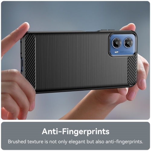 Силиконов Калъф Carbon за Motorola Moto G34, Черен