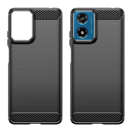 Силиконов Калъф Carbon за Motorola Moto G24, G04, Черен