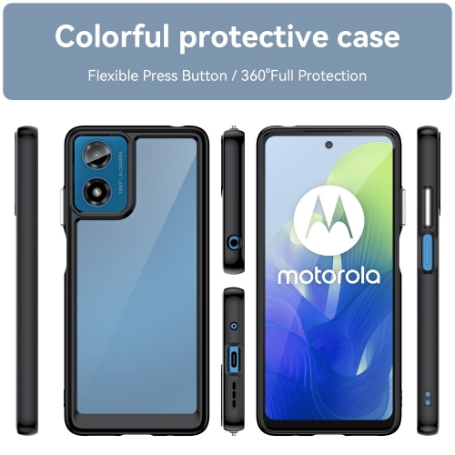 Удароустойчив калъф Acrylic за Matorola Moto G24, G04, Черен