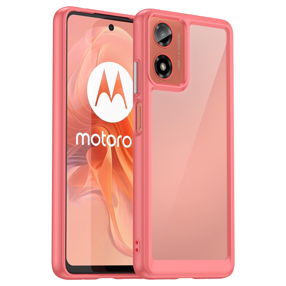 Удароустойчив калъф Acrylic за Matorola Moto G24, G04, Червен