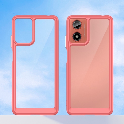 Удароустойчив калъф Acrylic за Matorola Moto G24, G04, Червен