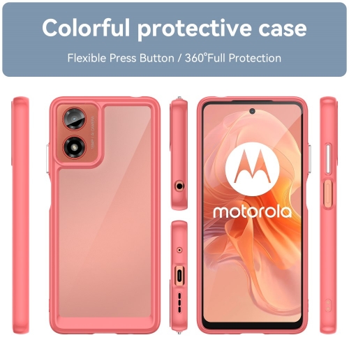 Удароустойчив калъф Acrylic за Matorola Moto G24, G04, Червен