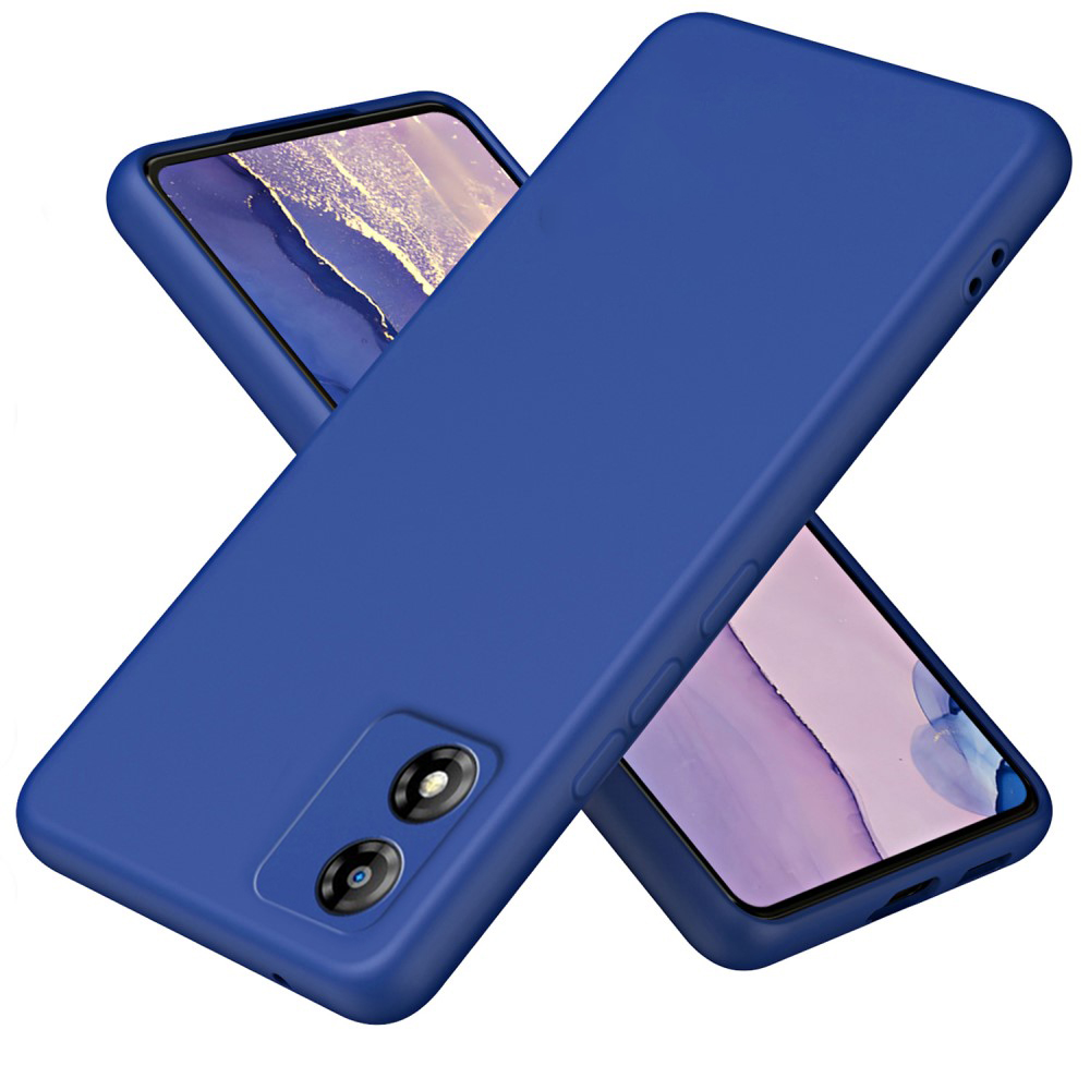 Силиконов калъф Fiber Lining за Motorola E13, 2.2 mm, Син