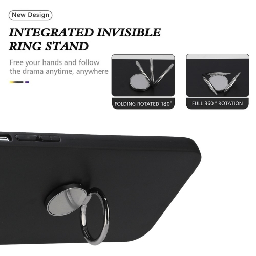 Силиконов калъф Silicone Ring за Motorola Moto E13, Черен