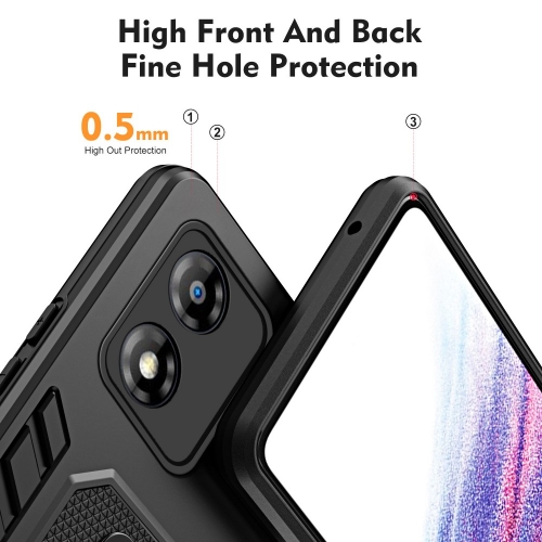 Удароустойчив калъф за Motorola Moto E13, Finger Hoder, Bracket, Черен