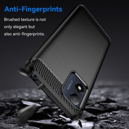 Силиконов Калъф Carbon за Motorola Moto E13, Черен