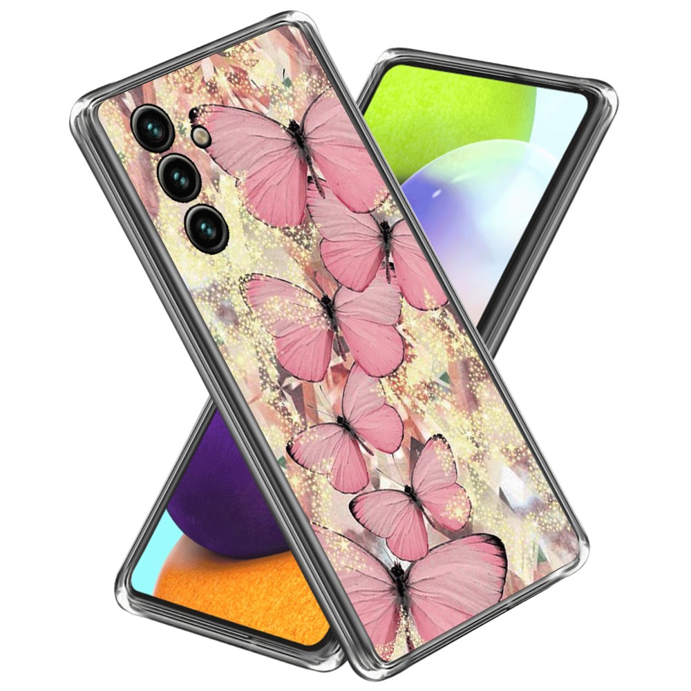 Силиконов калъф за Samsung Galaxy A55 5G, Розови пеперуди